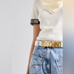 Moschino Couture Logo leather belt